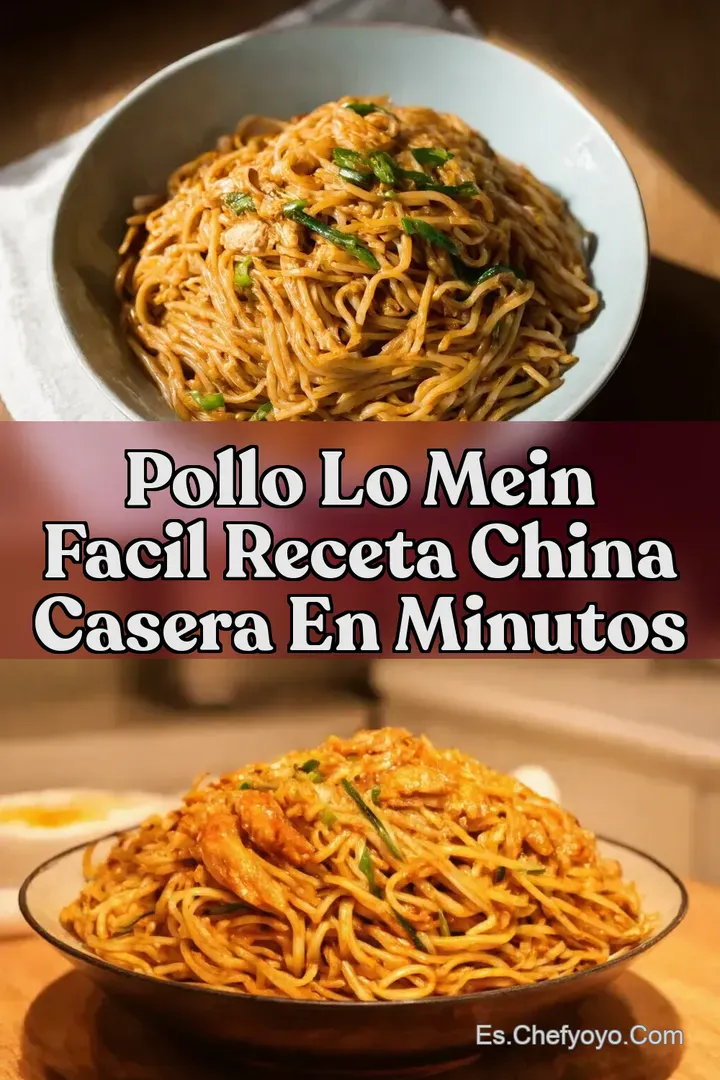 Pollo Lo Mein Facil Receta China Casera En Minutos