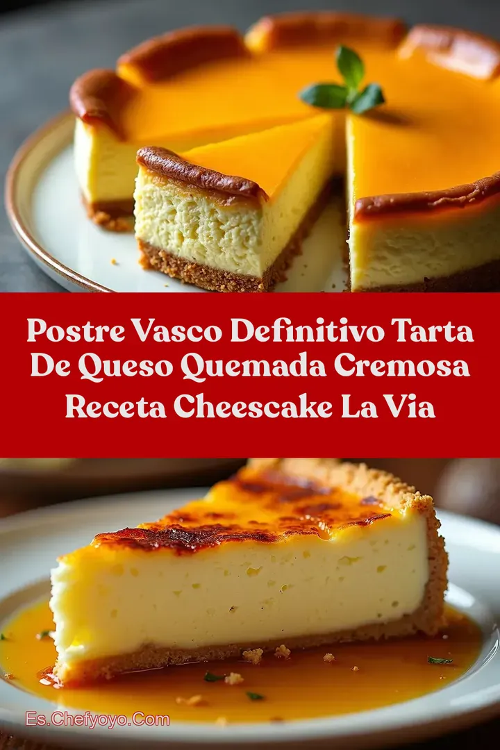 Postre Vasco Definitivo Tarta de Queso Quemada Cremosa Receta Cheescake La Via