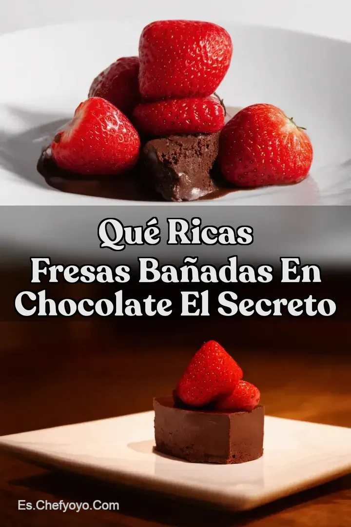 Qu&eacute; Ricas Fresas Ba&ntilde;adas en Chocolate El Secreto