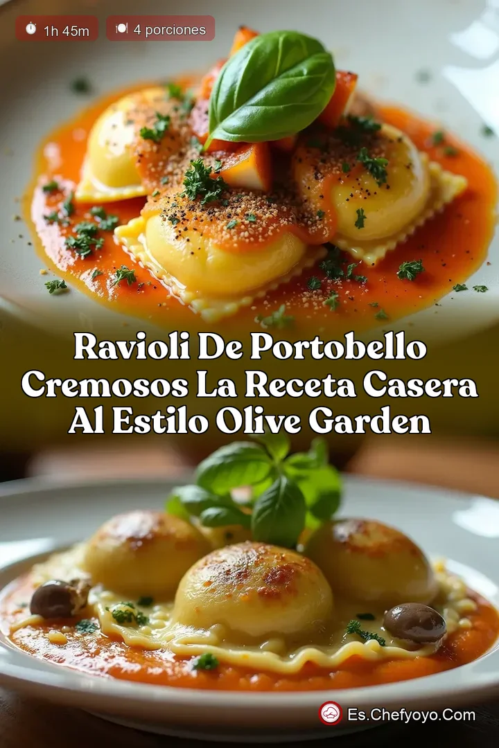 Ravioli de Portobello Cremosos La Receta Casera al Estilo Olive Garden