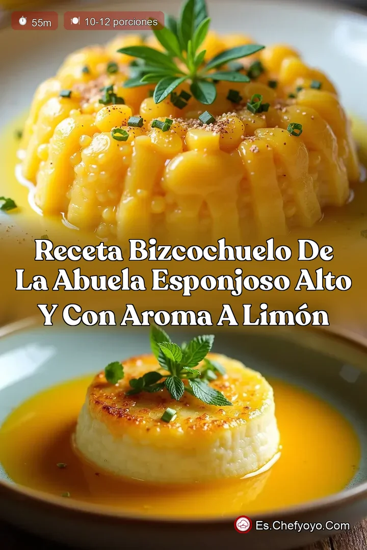Receta Bizcochuelo de la Abuela Esponjoso Alto y con Aroma a Lim&oacute;n