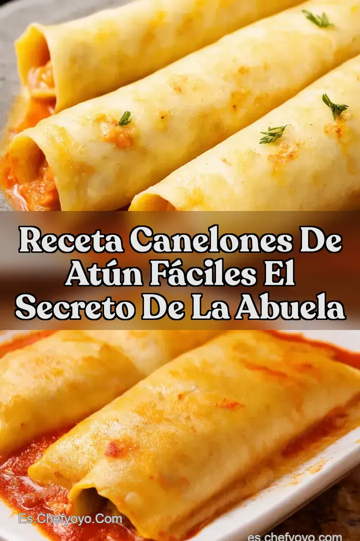 Receta Canelones de At&uacute;n F&aacute;ciles El Secreto de la Abuela