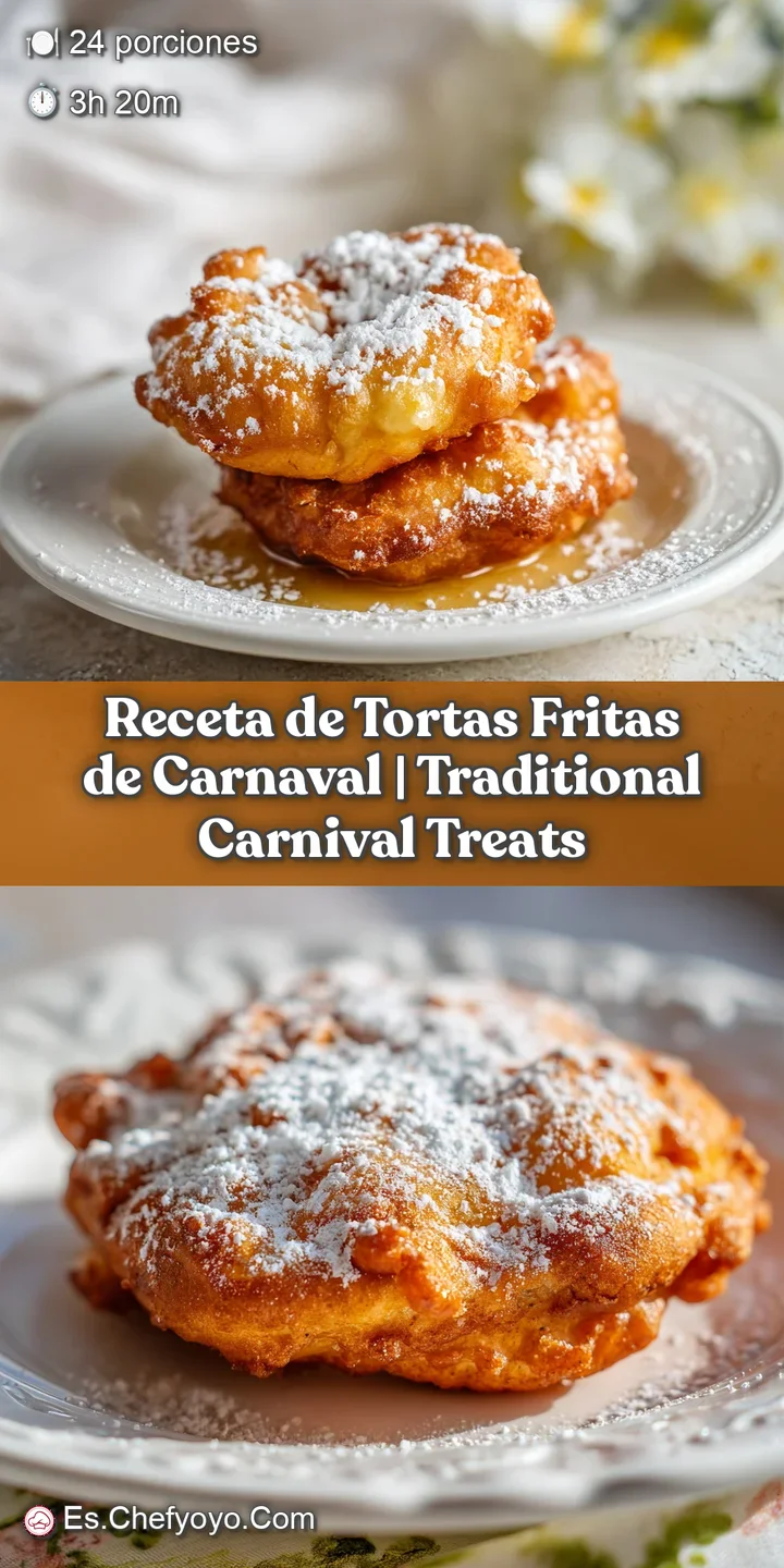 A close-up captures the golden-brown, slightly crisp texture of a fried fritter, lightly dusted with sugar.