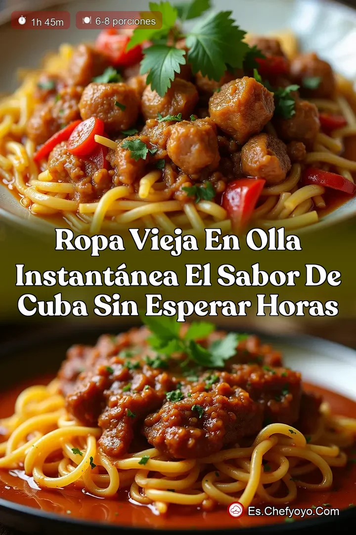 Ropa Vieja en Olla Instant&aacute;nea El Sabor de Cuba sin Esperar Horas