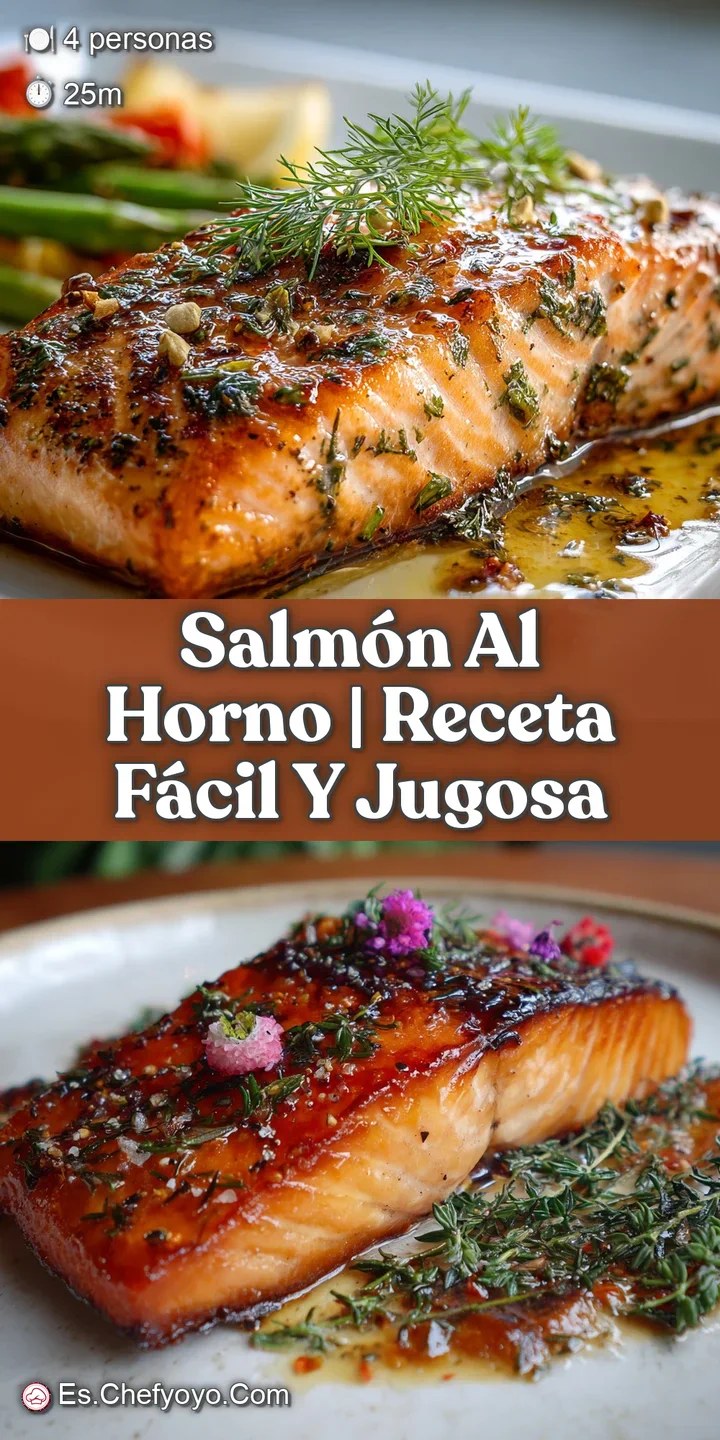 Close-up of moist, tender salmon with a browned crust, zesty lemon, & vibrant herbs. You can almost smell the citrusy, bak...