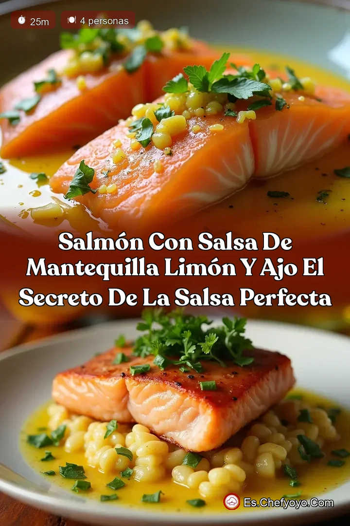 Salm&oacute;n con Salsa de Mantequilla Lim&oacute;n y Ajo El Secreto de la Salsa Perfecta