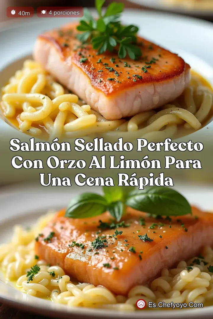 Salm&oacute;n Sellado Perfecto con Orzo al Lim&oacute;n para una Cena R&aacute;pida