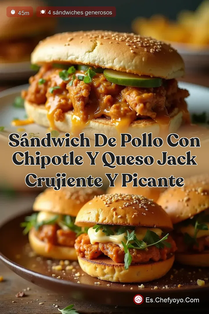 S&aacute;ndwich de Pollo con Chipotle y Queso Jack Crujiente y Picante