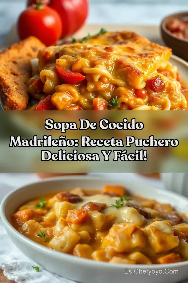 Sopa de Cocido Madrile&ntilde;o: Receta Puchero Deliciosa y F&aacute;cil!