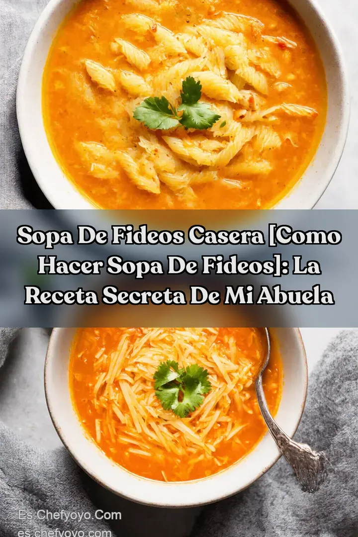 Sopa de Fideos Casera [como hacer sopa de fideos]: La Receta Secreta de Mi Abuela