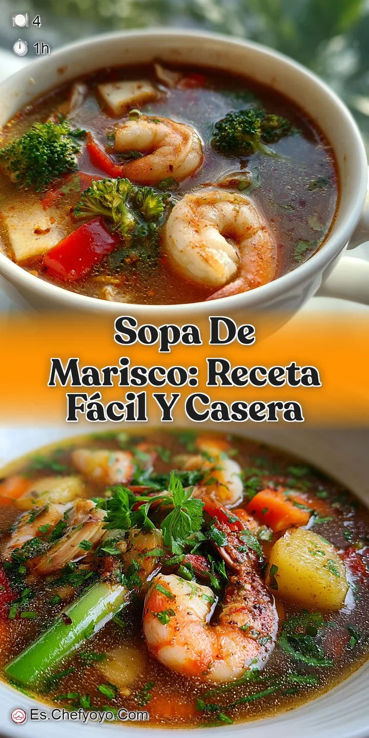 Close-up reveals plump shrimp and tender mussels swimming in a flavorful, vibrant orange-red broth, hinting at a warm, com...