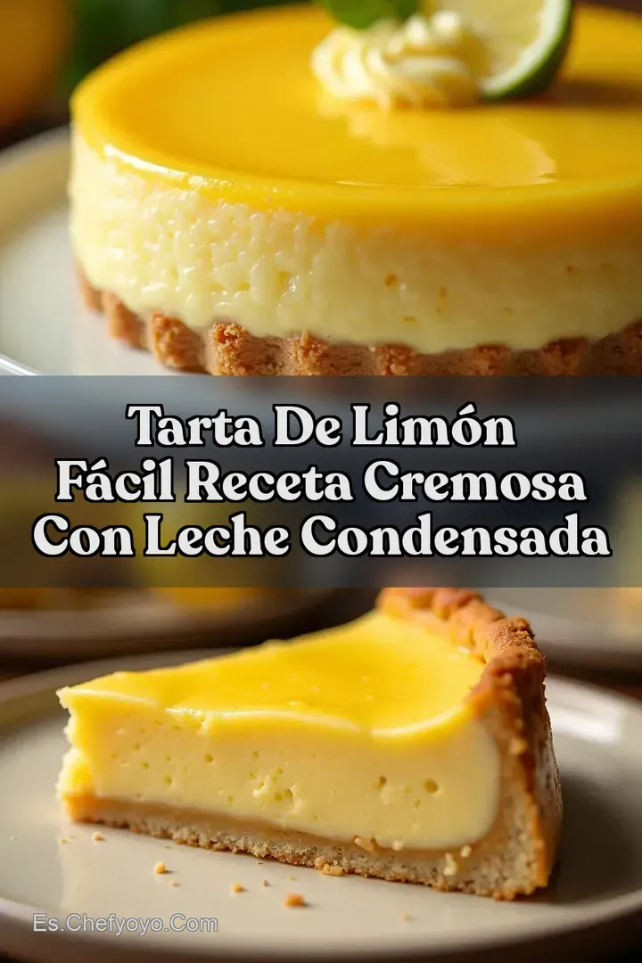Tarta de Lim&oacute;n F&aacute;cil Receta Cremosa con Leche Condensada