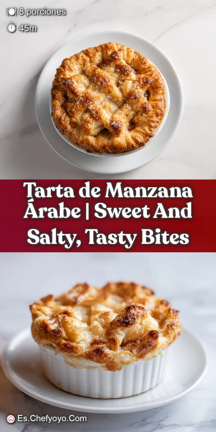 Close-up of a fork cutting into a tender, caramelized apple slice on a textured, golden crust.