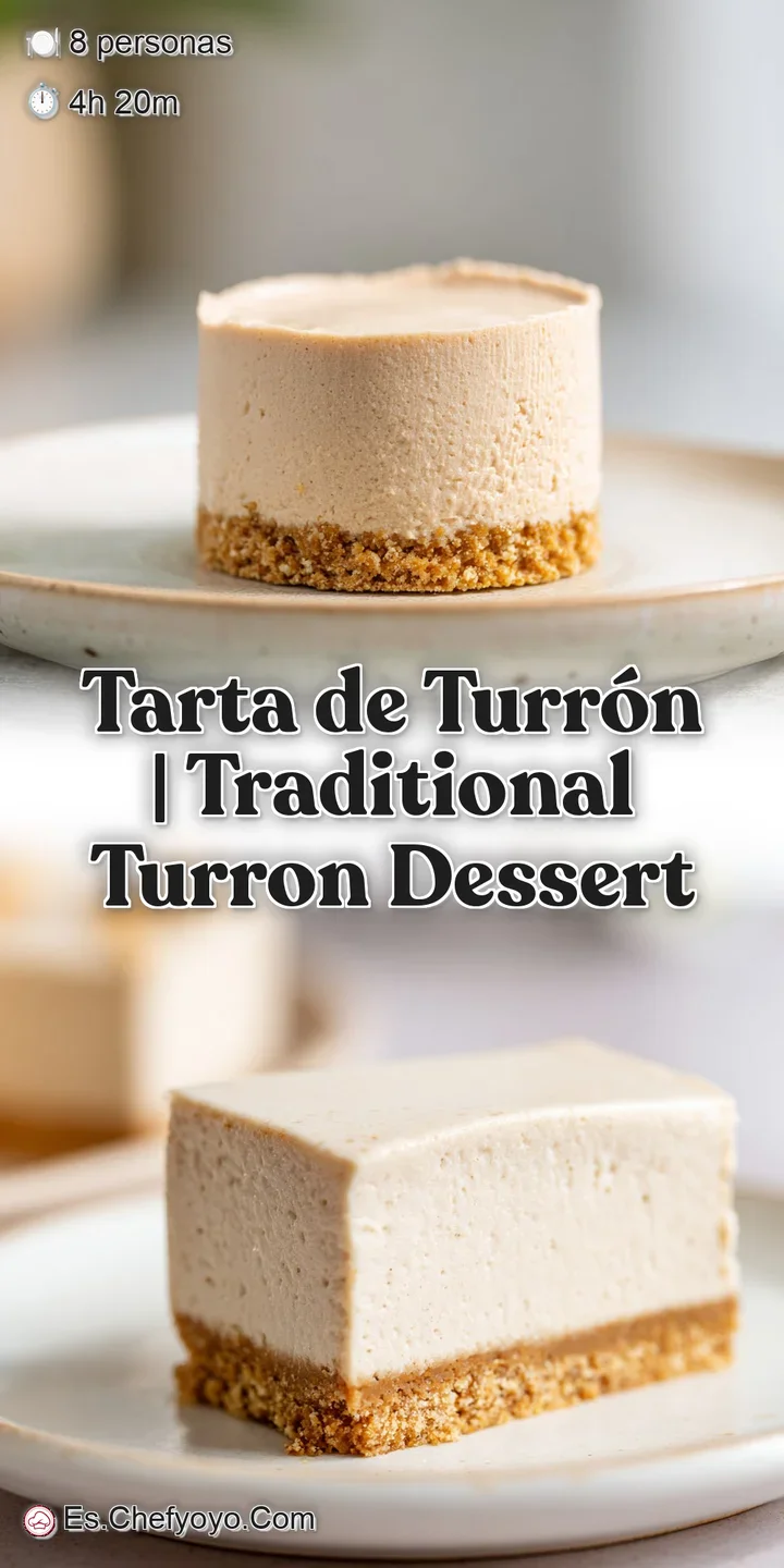 Primer plano de la textura suave y untuosa de un postre color marfil con trozos de fruto seco crujiente y brillante.