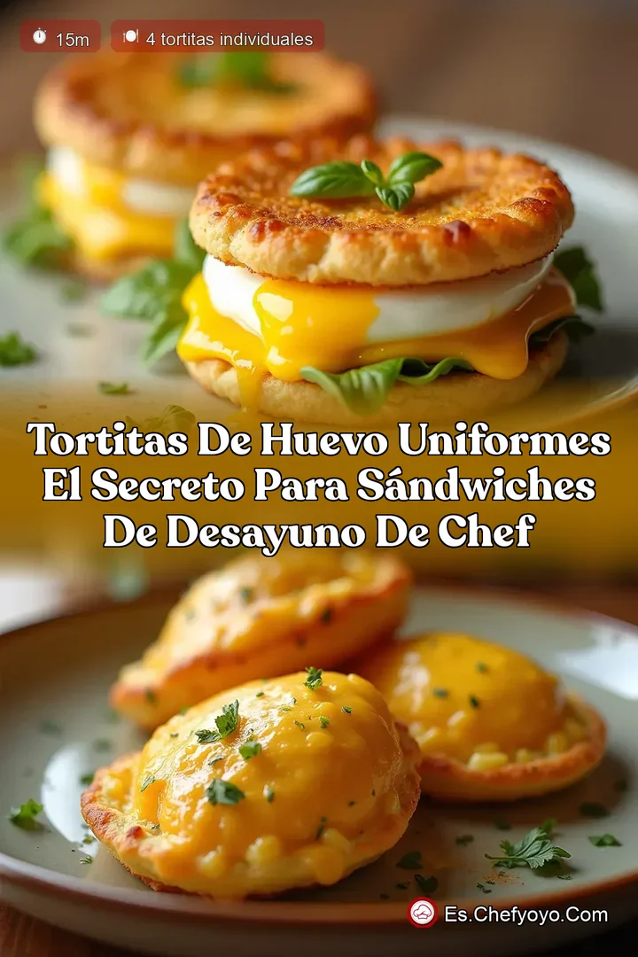 Tortitas de Huevo Uniformes El Secreto para S&aacute;ndwiches de Desayuno de Chef