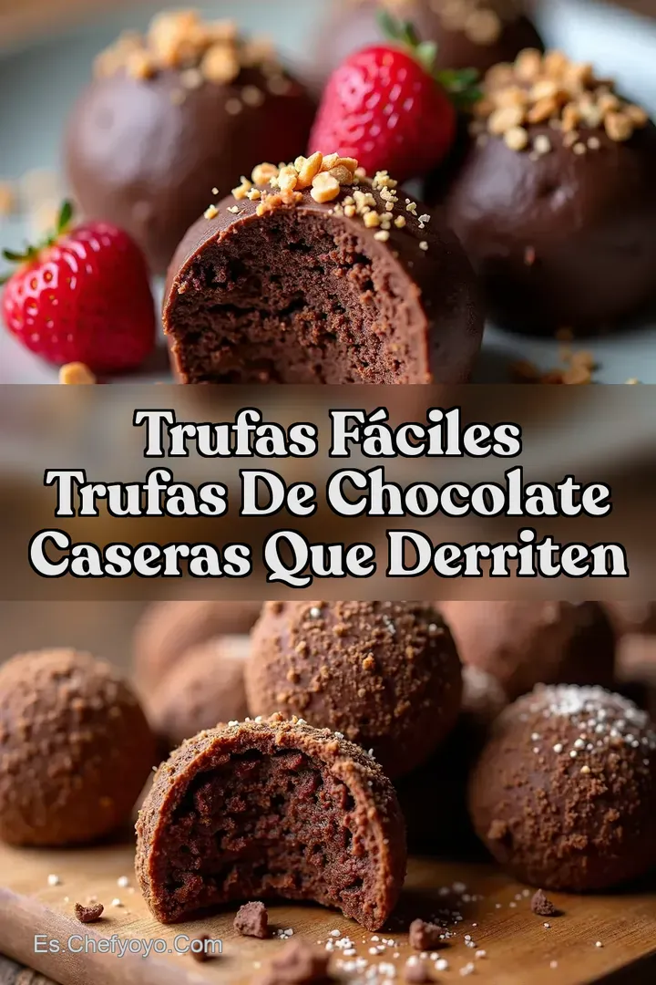 Trufas F&aacute;ciles Trufas de Chocolate Caseras que Derriten