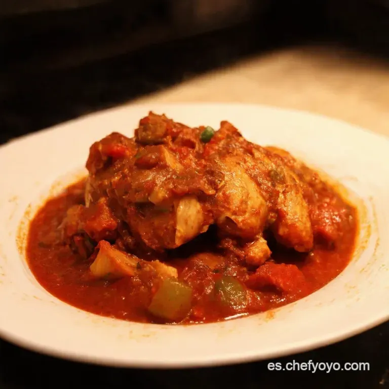 Abuelas Pollo Guisado a Flavorful Chicken Stew presentation