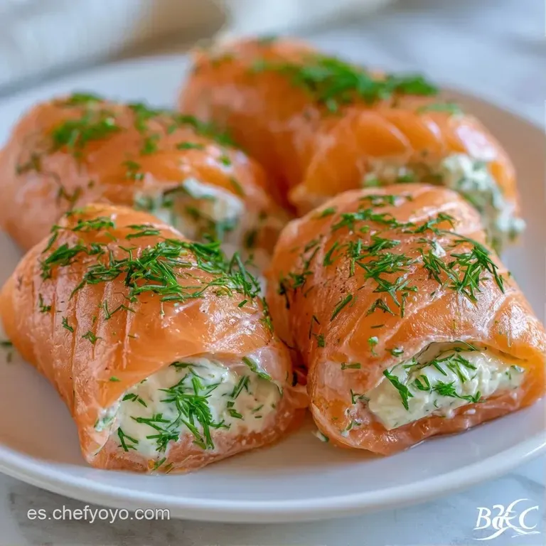 L&aacute;minas de salm&oacute;n naranja brillante dispuestas en c&iacute;rculos sobre crema tersa con gotas de aceite y pimienta negra.