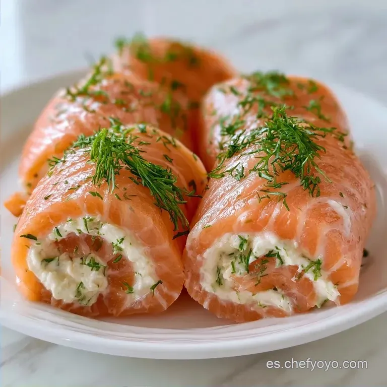 Rollitos de Salm&oacute;n Ahumado y Queso Crema: Cremosos