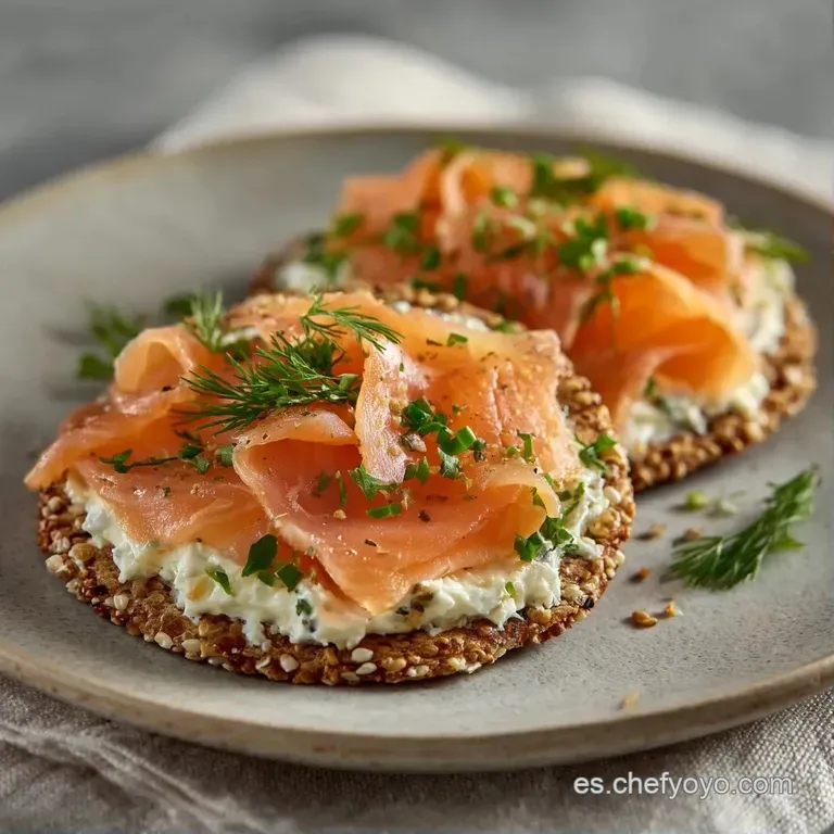 Montaje minimalista de bocados frescos con l&aacute;minas de salm&oacute;n naranja, gotas de lima y brotes verdes en plato blanco.
