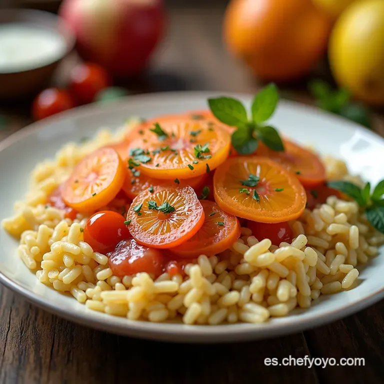 Arroz &Aacute;rabe con Cabello de &Aacute;ngel Canela y Frutos Secos