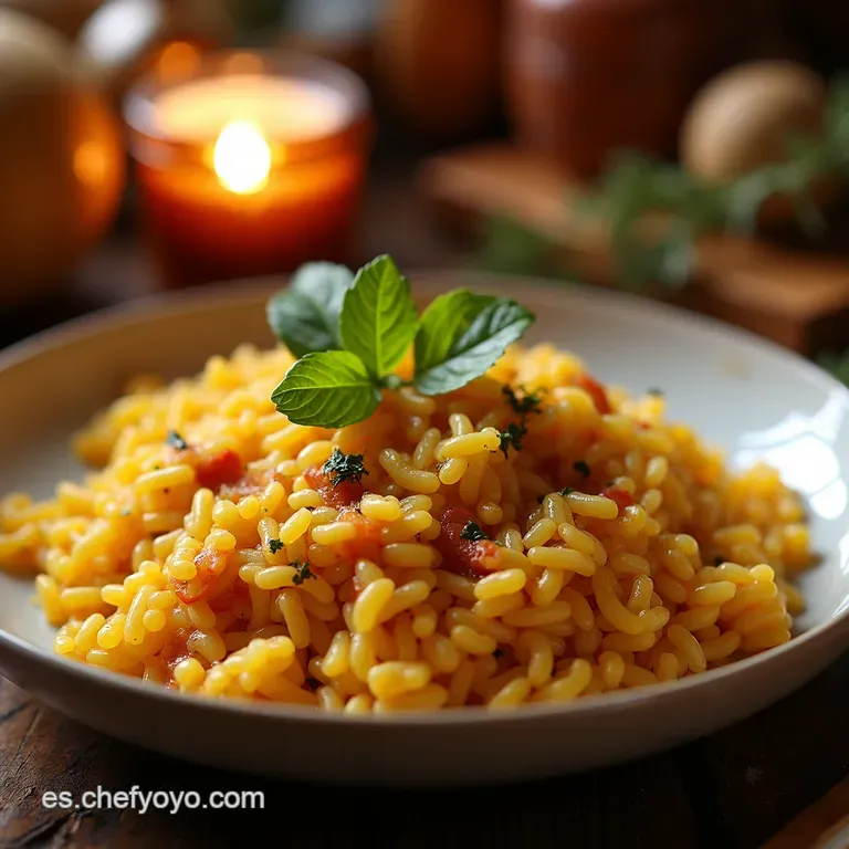 Arroz &Aacute;rabe Navide&ntilde;o Con Fideos Y Frutos Secos presentation