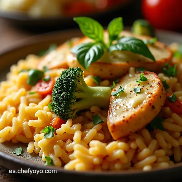 Arroz Con Pollo Br&oacute;coli Y Queso presentation