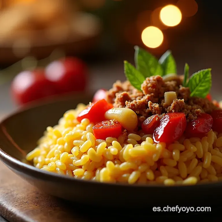 Arroz Festivo Con Tocino Y Frutos Secos Receta Nochebuena presentation