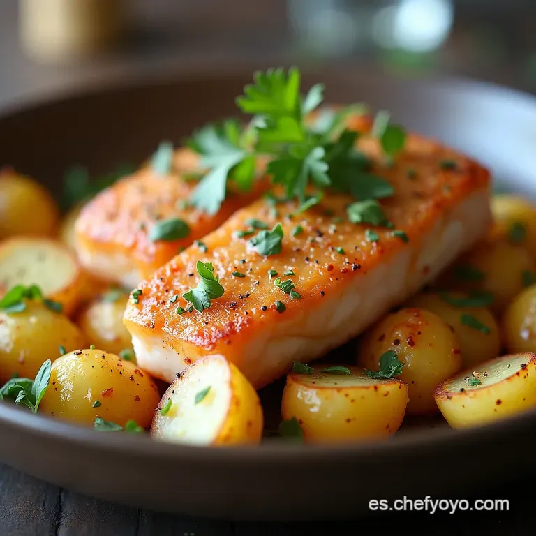 Lomo de Bacalao al Horno Un Viaje al Mediterr&aacute;neo con Patatas Crujientes