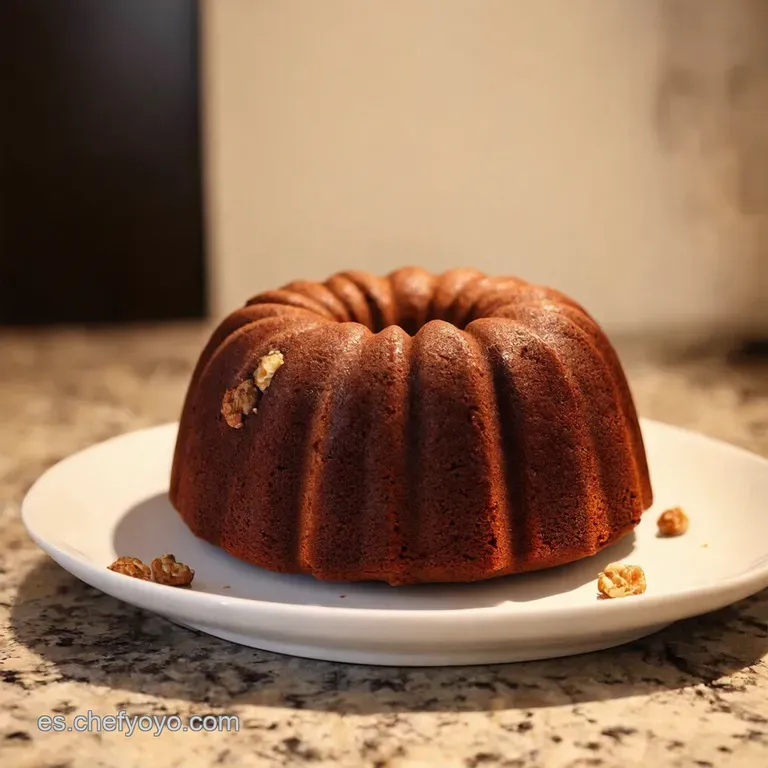 Bizcocho Bundt Cake De Chocolate Y Nueces presentation