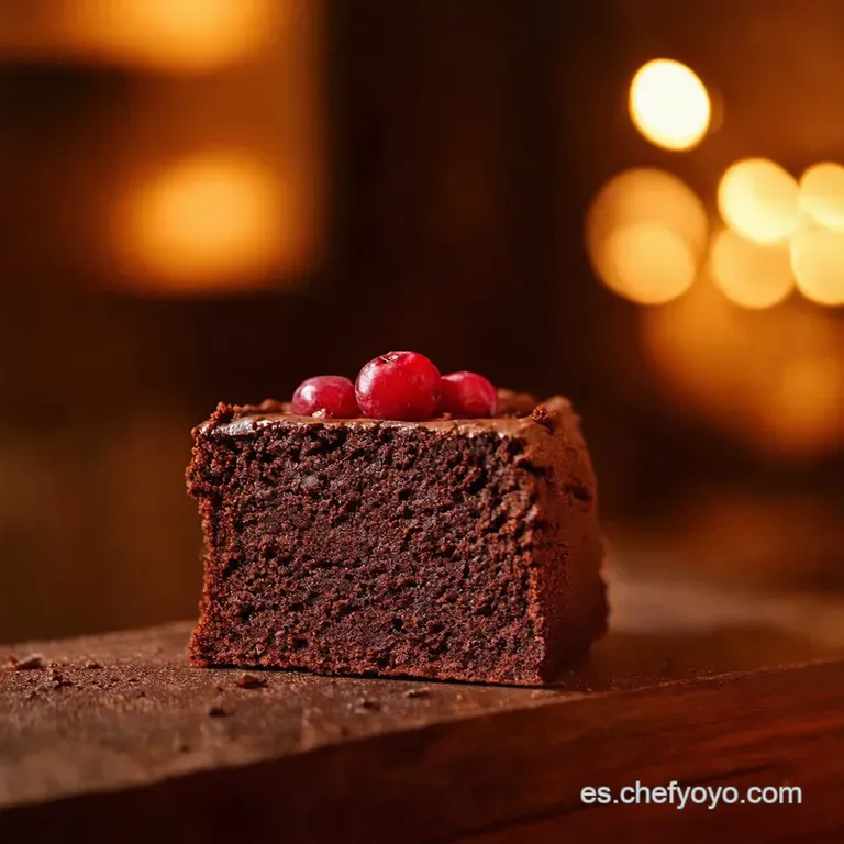 Bizcocho De Chocolate Y Cerezas Jugos&iacute;simo presentation