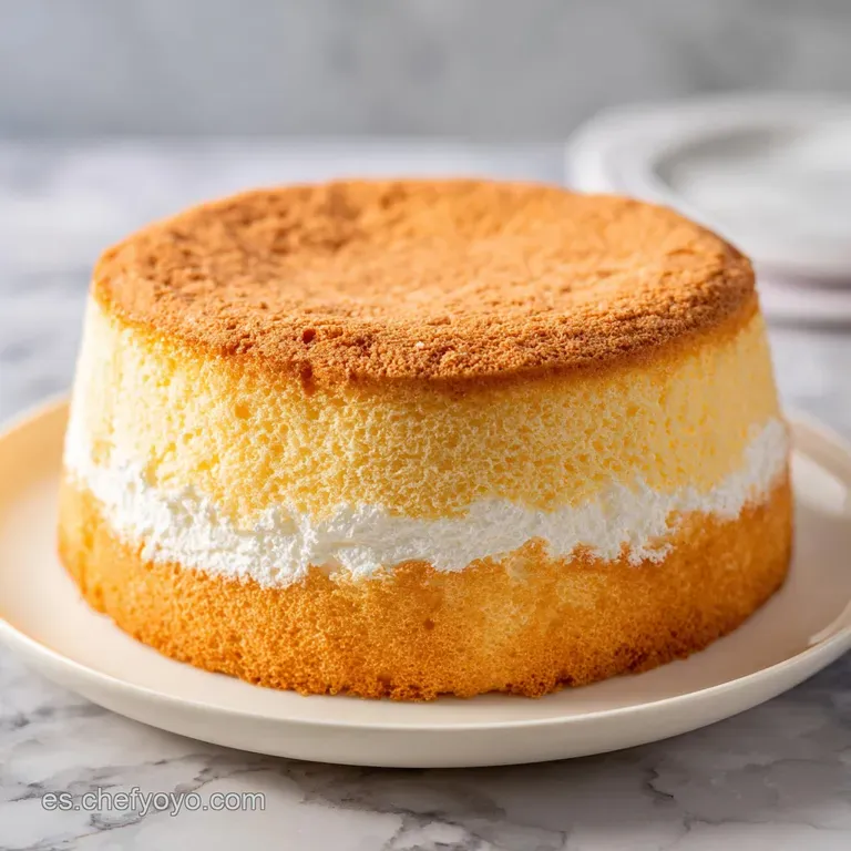 Slice of moist, vibrant orange cake presented on a white plate. Glazed top gleams, inviting the first bite. Airy crumbs vi...