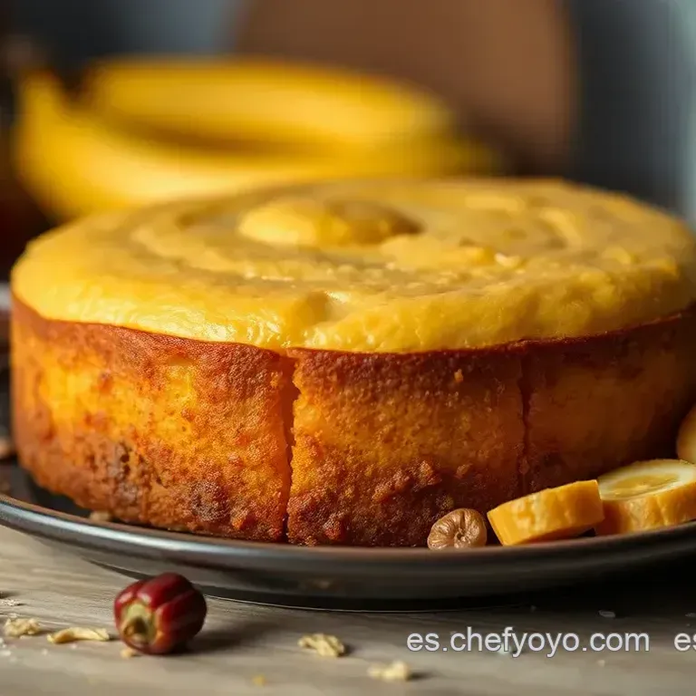 Bizcocho Saludable de Pl&aacute;tano Almendras y Nueces