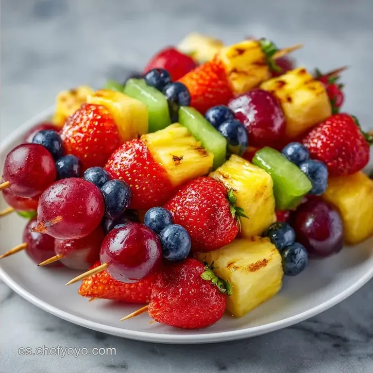 Brochetas de Fruta Divertidas: Coloridas y Frescas