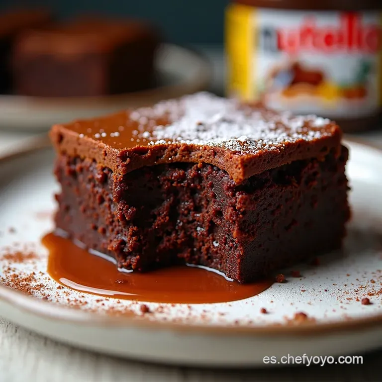 Brownies M&aacute;gicos de Nutella Solo 3 Ingredientes