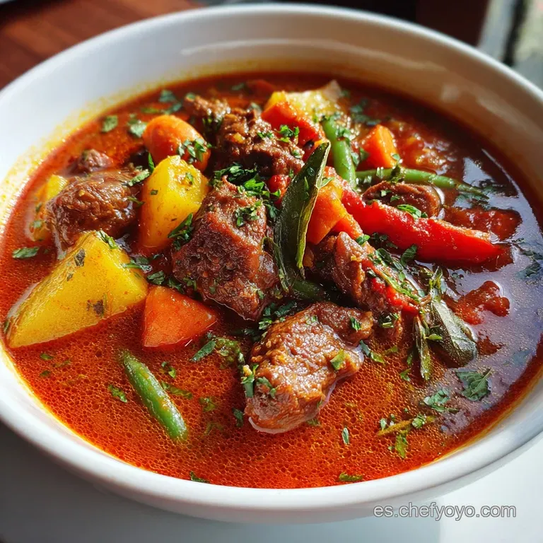 A rustic bowl overflowing with tender lamb caldereta, garnished with bright parsley, hinting at a hearty, flavorful meal.