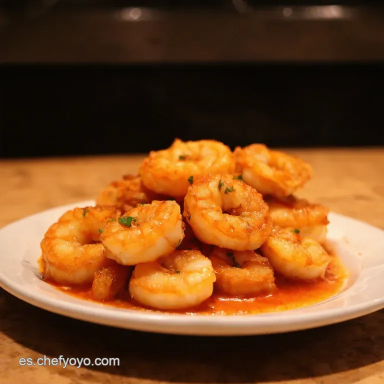 Camarones Scampi Fritos Estilo Olive Garden presentation
