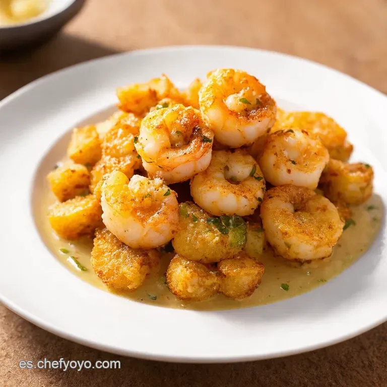 Camarones Scampi Fritos Estilo Olive Garden