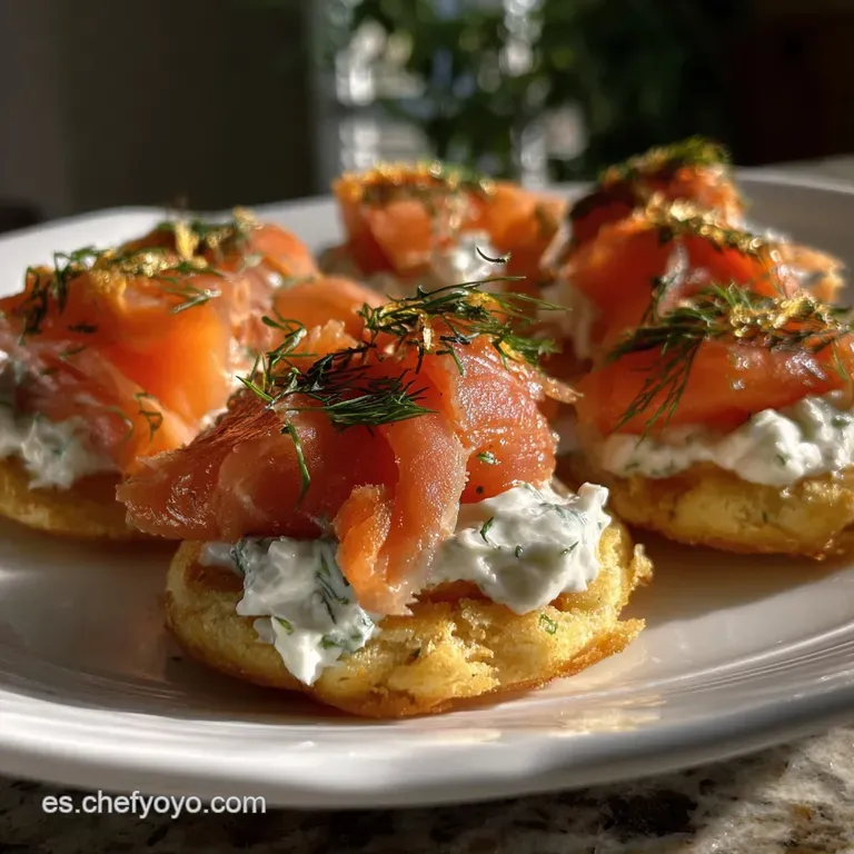 Canap&eacute;s de Salm&oacute;n Sedoso y Queso Crema