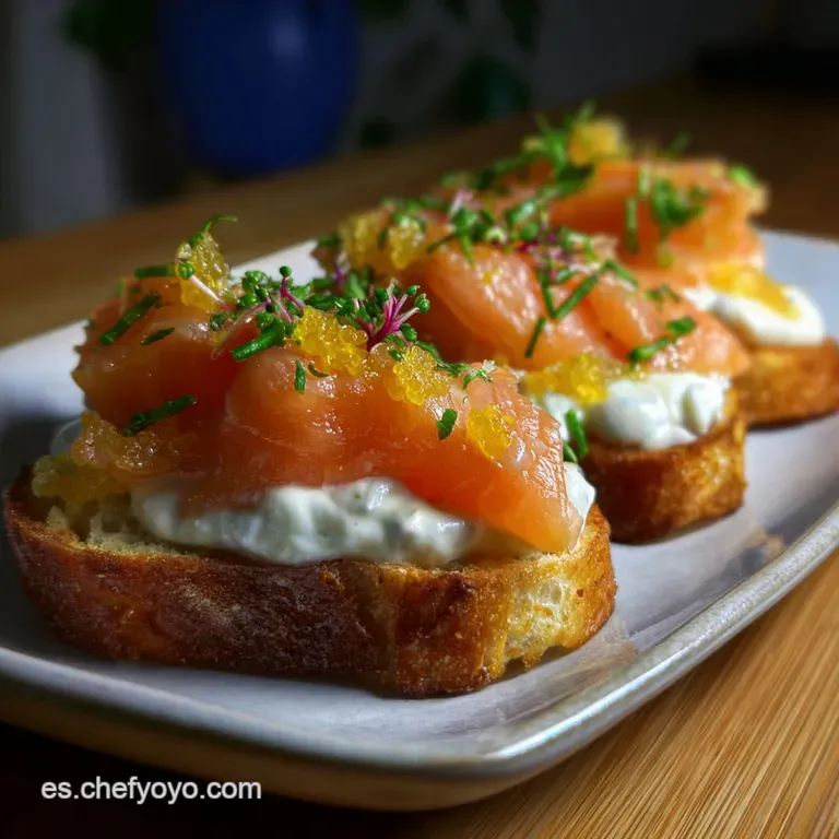 Elegant arrangement of canap&eacute;s on a white plate, with pops of orange and pink from the salmon and citrus. A perfect bite.