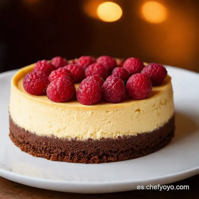Cheesecake De Chocolate Blanco Y Frambuesas Como El De La Abuela presentation