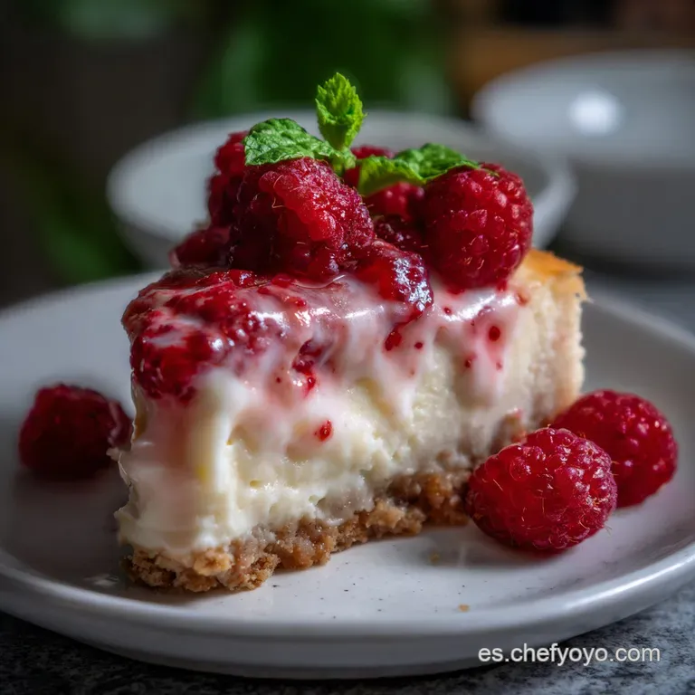 Cheese Cake Keto De Frambuesas Una: Textura Aterciopelada presentation