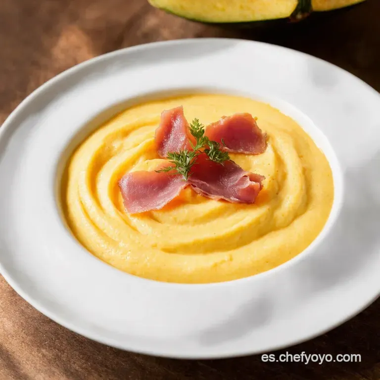 Crema de Calabac&iacute;n Sofisticada con Toque Ib&eacute;rico