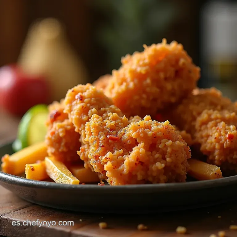 Crujiente Y Sabroso Pollo Frito Estilo Kentucky presentation