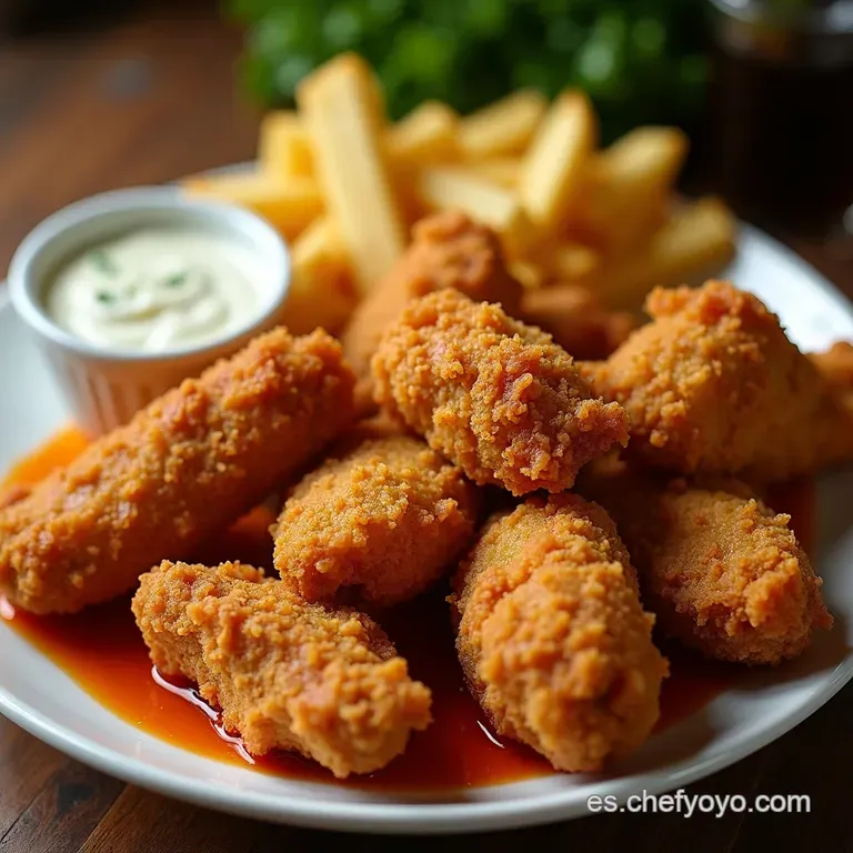 Crujiente y Sabroso Pollo Frito Estilo Kentucky