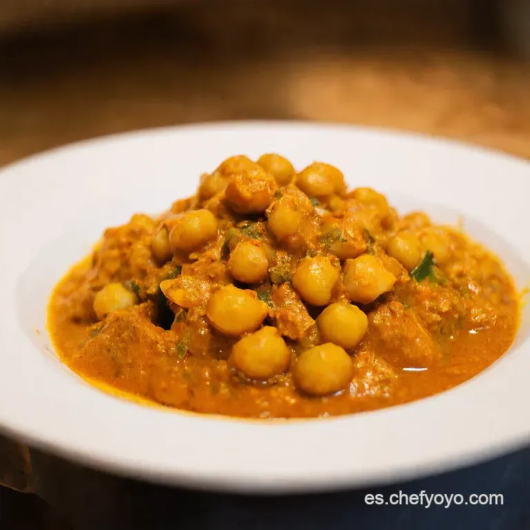 Curry De Garbanzos Y Verduras Reconfortante presentation