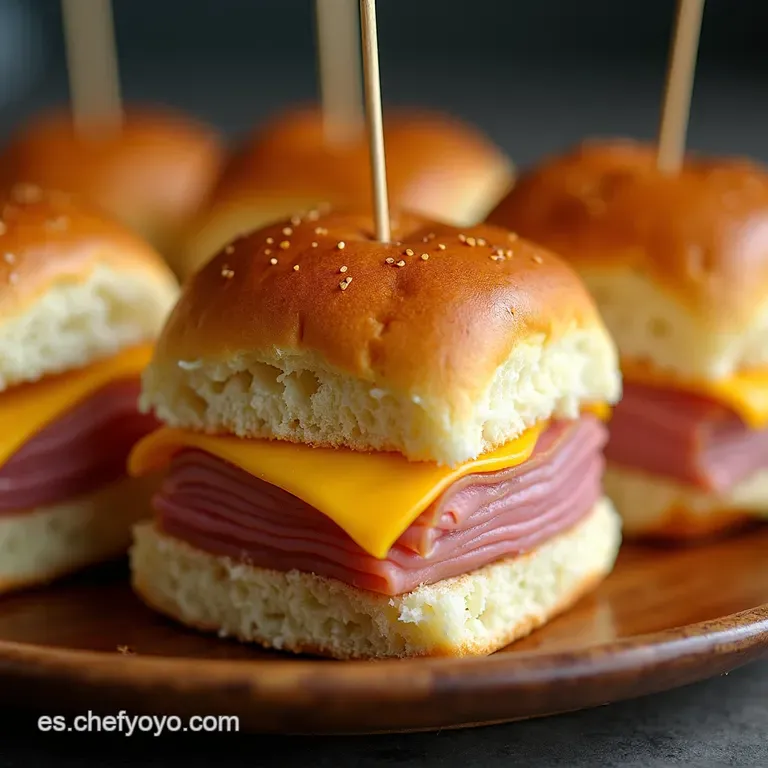 Deslizadores de Jam&oacute;n y Queso Calientes