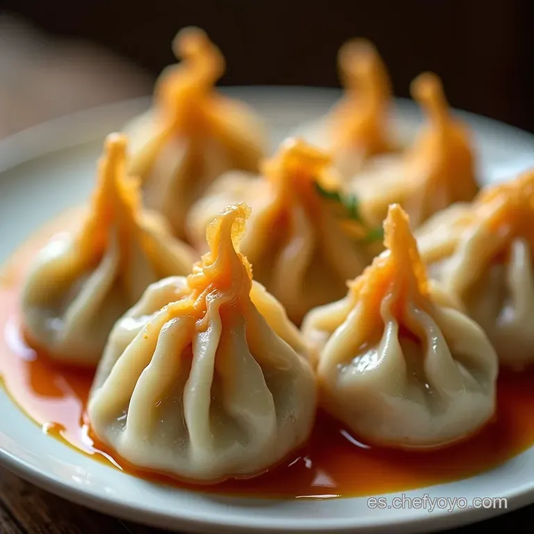 Tesoros Escondidos Jugosos Dumplings de Pollo y Albahaca al Vapor