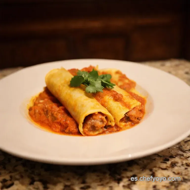 Enchiladas De Res Facil&iacute;simas presentation