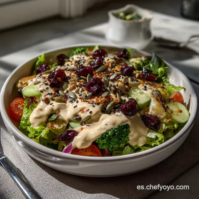 Ensalada Con Salsa De Tahini Y Garbanzos En 5 Min presentation